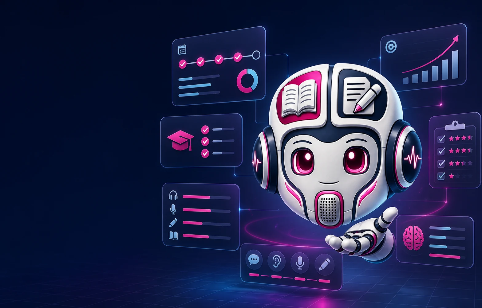 Ultron personal PTE coach helping with study plans, progress, practice reviews, and improvement guidance